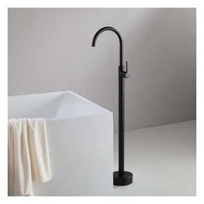 Brewst Modern Style Matte Black Lever Handle Freestanding Bath Filler Tap Solid Brass