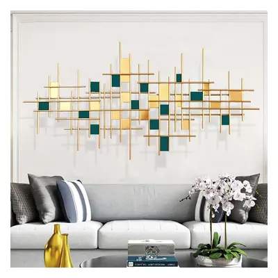 1300mm Modern Gold & Dark Green Metal Wall Decor Home Art for Living Room