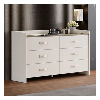 1500mmW Modern White 6 Drawer Dresser Chest Bedroom Storage Cabinet