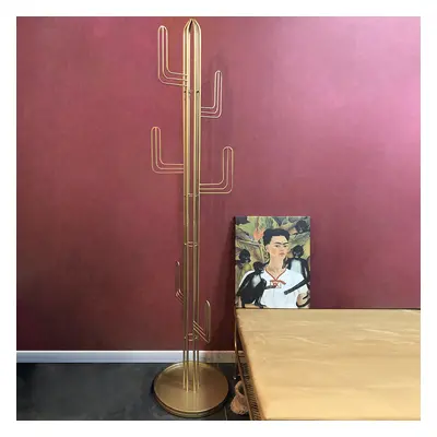 1800mm Clothing Stand Bedroom Hallway Coat Stand Freestanding Cactus Hall Tree in Gold