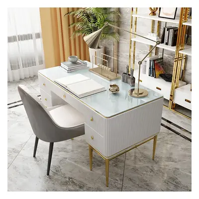 Executive Office Desk with Drawers White Home & Office Furniture (1400mm)