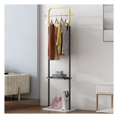 1700mm Modern Freestanding Rail Cloth Rack with Marble Base