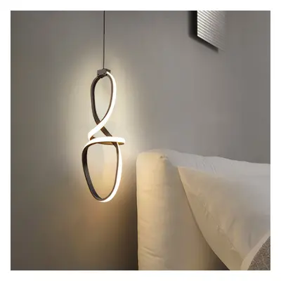 Minimalist Black Geometric Pendant Light LED Hanging Light Adjustable Height