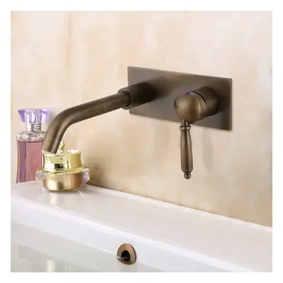 Classic Single Lever Handle Solid Brass Wall-Mount Bathroom Basin Tap