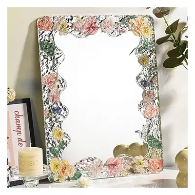 Creative Romantic Transparent Acrylic Flower Decorative Mirror Desktop Cosmetic Mirror