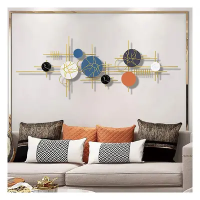 1500mm Modern Geometric Metal Wall Decor in Multi-colour Overlapping Wall Background Art