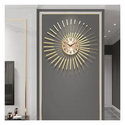 600mm Glam Oversized Golden Wall Clock with Helical Shape Metal Frame