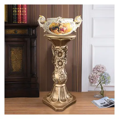 740mm Large Tall Vintage Sunflower Pedestal Plant Stand Indoor Decor Sculpture in Gold