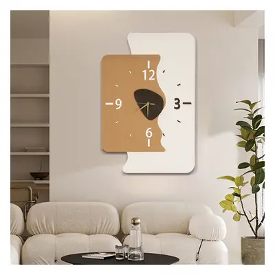 750mm Abstract Geometric 3D Silent Wall Clock Modern Decor Art Living Room Bedroom