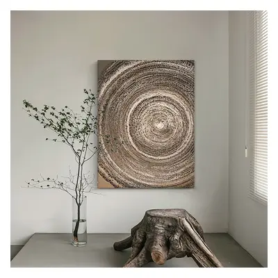 Japandi Wall Decor for Living Room Bedroom Home Geometry Art Painting in Brown