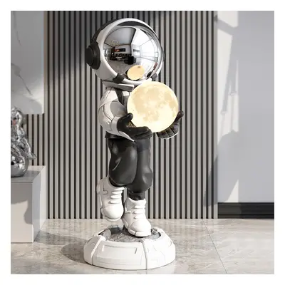 730mm Astronaut Floor Sculpture Figurine Ornament Art Decor with Ball Light USB Charging