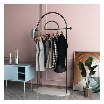 800mm Modern Freestanding Rail Cloth Rack with Marble Base