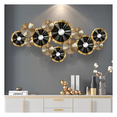 Creative Luxury Multi-round Metal Wall Decor Home Hanging Art Multi-color Living Room