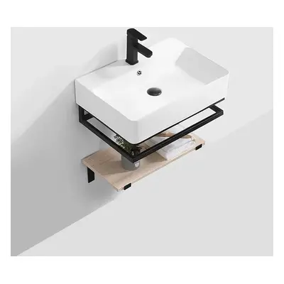 520mm Modern Floating Bathroom Vanity with Single Basin and Shelf Space Saving