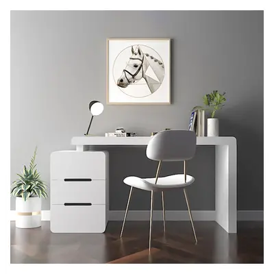 Mular White 3-Drawer Writing Desk with 3 Drawers Office Furniture (1200mm）