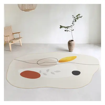 800mm x 1600mm Modern Abstract Painting Area Rug Decorative Living Room Bedroom Irregular Carpet