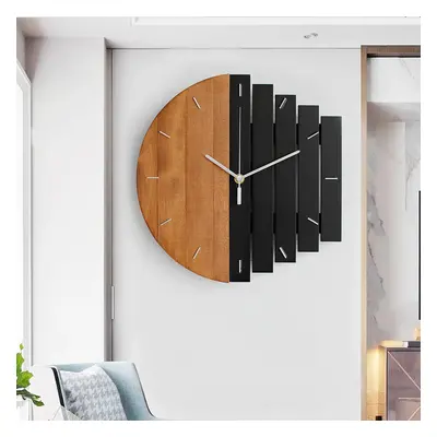 300mm Rustic Abstract Wood Wall Clock For Living Room Home Hanging Artistic Decor Art