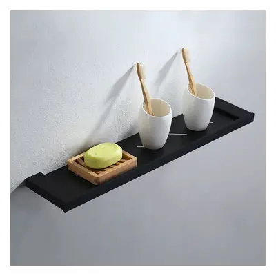 Tierney Modern Stainless Steel Matte Black Bathroom Shelf Wall Mounted