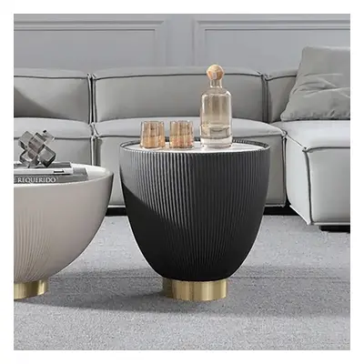 500mm Round Sintered Stone Leather Drum Coffee Table