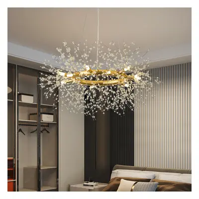 Mid Century Modern 12-Light Crystal Firework Sputnik Chandelier Pendant Ceiling Light