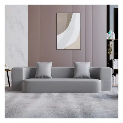 79" Modern Folding Sofa Bed Leath-Aire Upholstered Full Sleeper