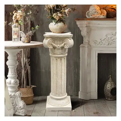 820mm Tall Round & Square Vintage Roman Column Pedestal Plant Stand Indoor Decor White