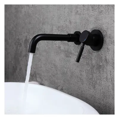 Stev Solid Brass Modern Wall-Mount Bathroom Basin Tap Single Lever Handle