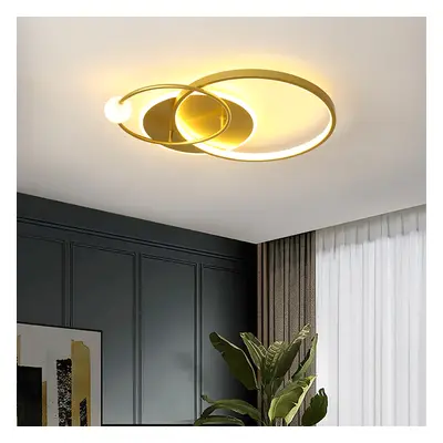 Gold LED Flush Mount Light Multi-Circle Ceiling Light with Globe