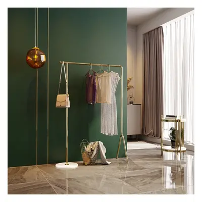 Gold Clothing Stand Modern Garment Stand with Marble Base Single Rod