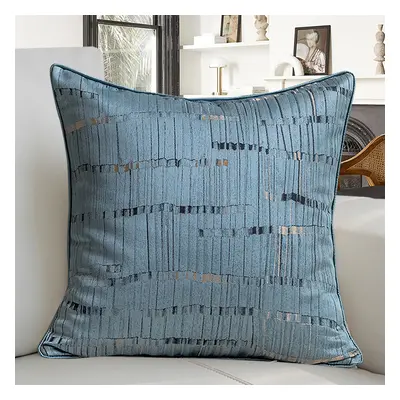 Modern Gold Abstract Blue Decorative Throw Pillow Cover Silk Cushion Protector