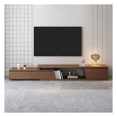 Fero Walnut Extendable TV Stand with 3 Drawers(1800mm-3048mm)