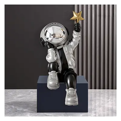 610mm Resin Astronaut Star Sculpture Figurine Ornament Art Decor Living Room Bedroom