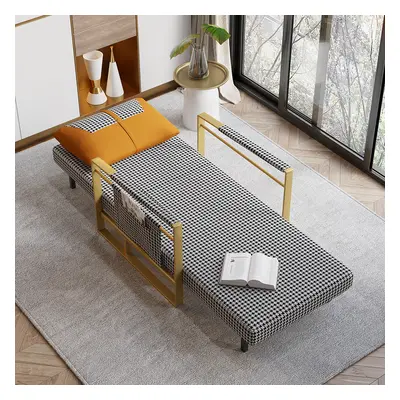 Twin Convertible Sleeper Sofa Small Chair Bed with Side Storage