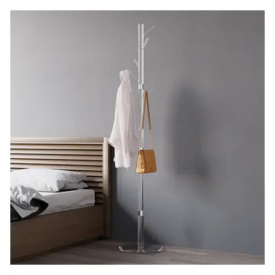 Minimalist Clear Tree Coat Rack Stand Entryway Acrylic Coat Hanger Stand with 8 Hooks