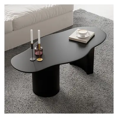 1200mm Abstract Funky Japandi Wood Coffee Table Cloud Shaped in Black