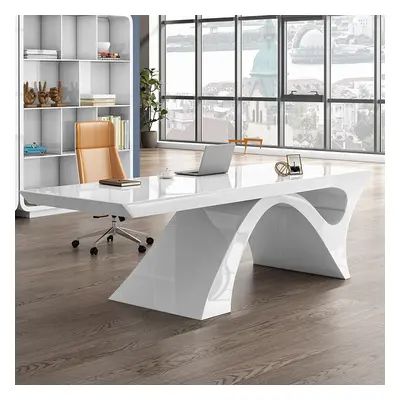 Executive Office Desk with Design Pedestal Base White Office Furniture Rectangular (1400mm)