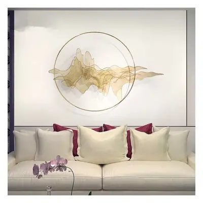 Natural Abstract Landscape Wall Decor 3D Gold Metal Wall Art 1000mm x 680mm Living Room