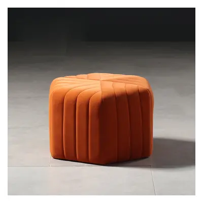 Velvet Wide Hexagonal Pouf Ottoman