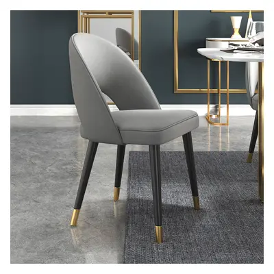 Set of 2 Velvet Dining Chair Upholstered Modern Deep Gray Dining Room Chairs