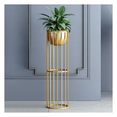 600mm Gold Plant Pot Indoor Modern Metal Planter with Gold Stand for Living Room