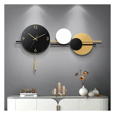 900mm Modern Geometric Metal Digital Wall Clock Oversized Wall Decor For Living Room