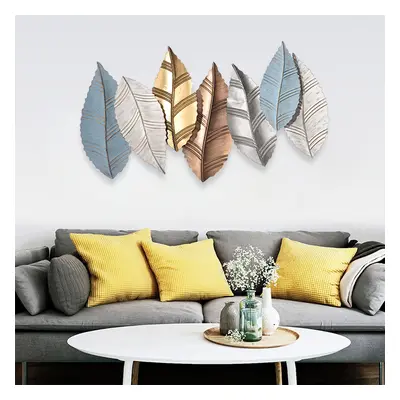 3D Modern Creative Leaves Wall Decor Metal Overlapping Accents