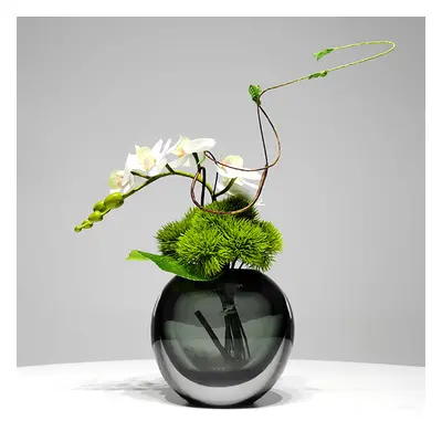 White Artificial Flower Arrangement in Vase Dining Table Centerpiece Fake Flower Decor