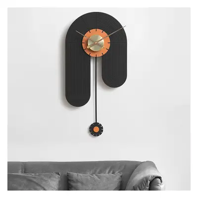 Modern Large Wall Clock Irregular Metal Oversized Decorative Wall Clocks in Black