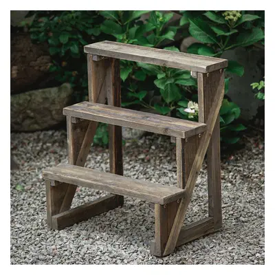 Wooden 3-Tier Plant Pots Stand Ladder Shelf for Outdoor