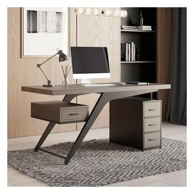 Office Computer Desk with Drawers Black Home & Office Furniture (59")