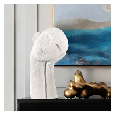 Modern Abstract White Resin Person Ornament Sculpture Home People Figurine Decor Art