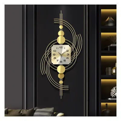 1000mm 3D Modern Metal Oversized Wall Clock with Golden Geometric Frame for Living Room