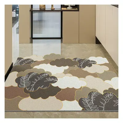 600mm x 900mm Brown Morden Luxury Novelty Non-slip Front Door Mat PVC Entryway Rug