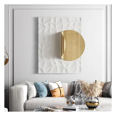 Rectangle Modern Metal in Gold Wall Decor Background Geometric 3D Wall Art